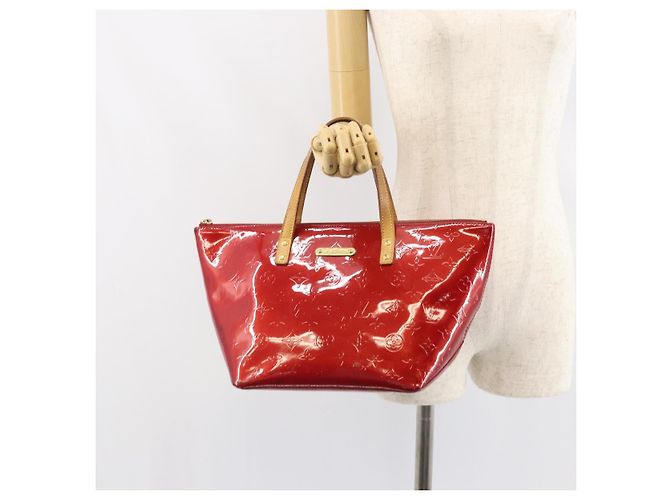 LOUIS VUITTON Borsa Bellevue PM Monogram Vernis Pomme D'amour M93583 Auth 162944 Rosso - vista 23