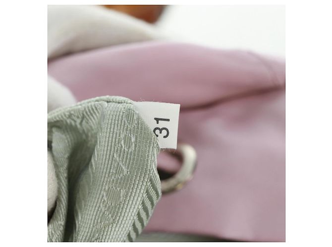 PRADA Backpack Nylon Pink Silver Auth 161509 Silvery - view 12