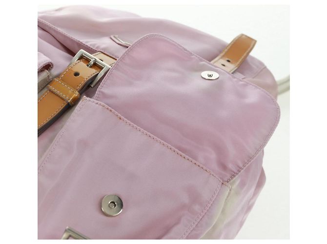 PRADA Backpack Nylon Pink Silver Auth 161509 Silvery - view 21