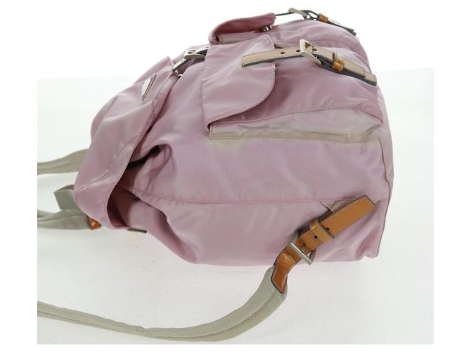 PRADA Backpack Nylon Pink Silver Auth 161509 Silvery - view 3