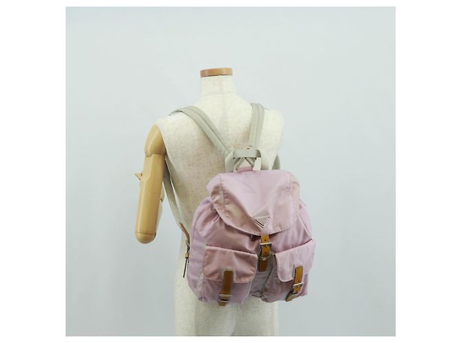 PRADA Backpack Nylon Pink Silver Auth 161509 Silvery - view 31
