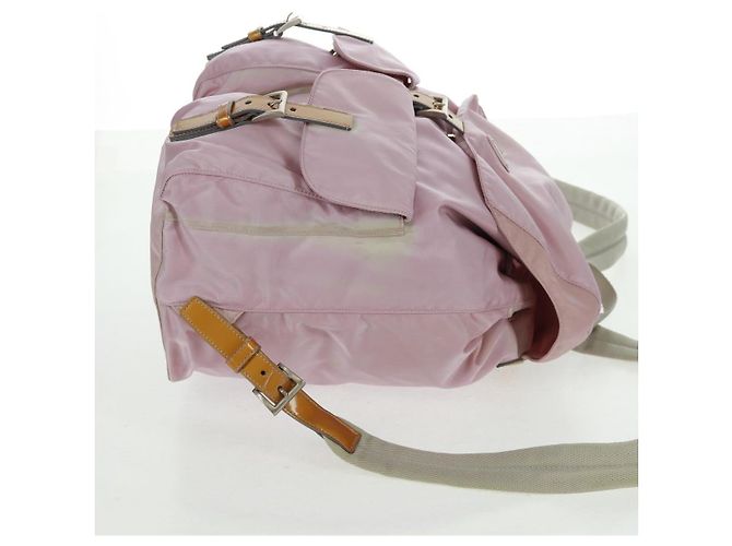 PRADA Backpack Nylon Pink Silver Auth 161509 Silvery - view 4