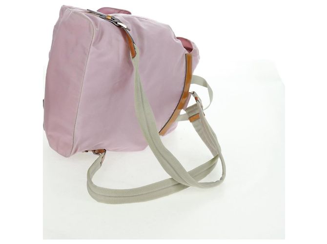 PRADA Backpack Nylon Pink Silver Auth 161509 Silvery - view 8
