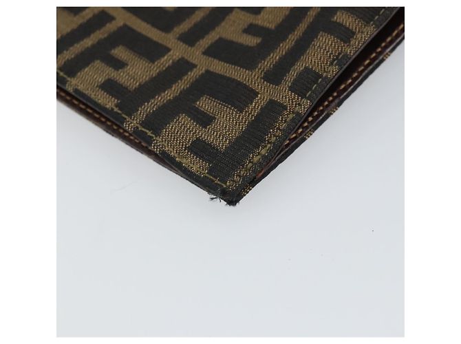 Borsa a mano in tela Zucca FENDI nera e marrone Auth 159734 Nero - vista 15