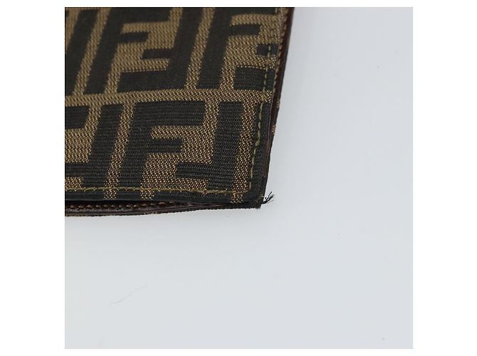 Borsa a mano in tela Zucca FENDI nera e marrone Auth 159734 Nero - vista 16