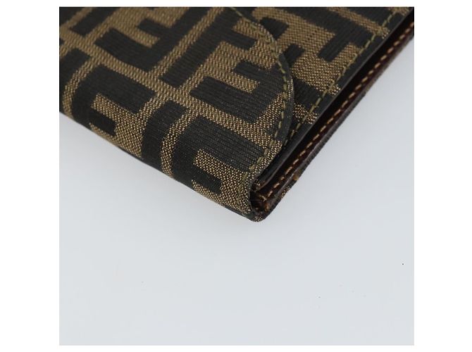 Borsa a mano in tela Zucca FENDI nera e marrone Auth 159734 Nero - vista 17