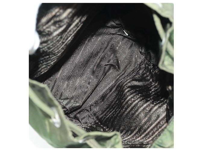 PRADA Rucksack aus Nylon grün silber authentisch 161420 - Ansicht 11