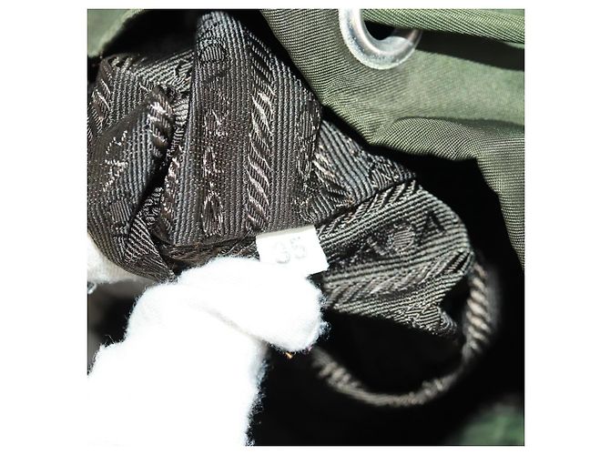 PRADA Rucksack aus Nylon grün silber authentisch 161420 - Ansicht 12