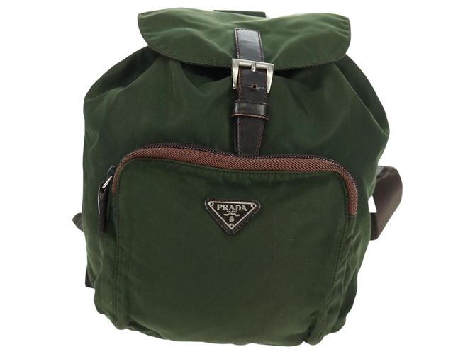 PRADA Rucksack aus Nylon grün silber authentisch 161420 - Ansicht 13