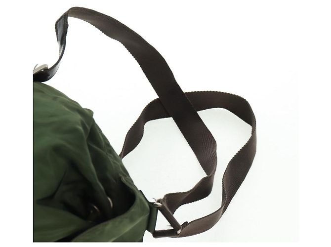 PRADA Rucksack aus Nylon grün silber authentisch 161420 - Ansicht 14