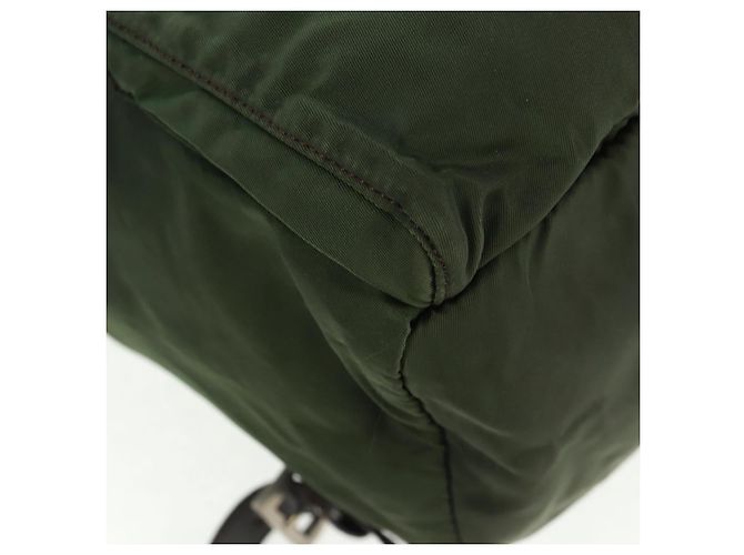 PRADA Rucksack aus Nylon grün silber authentisch 161420 - Ansicht 15