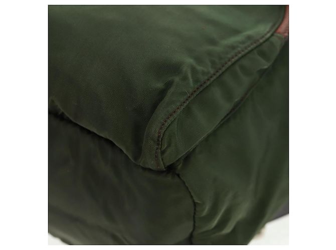 PRADA Rucksack aus Nylon grün silber authentisch 161420 - Ansicht 16