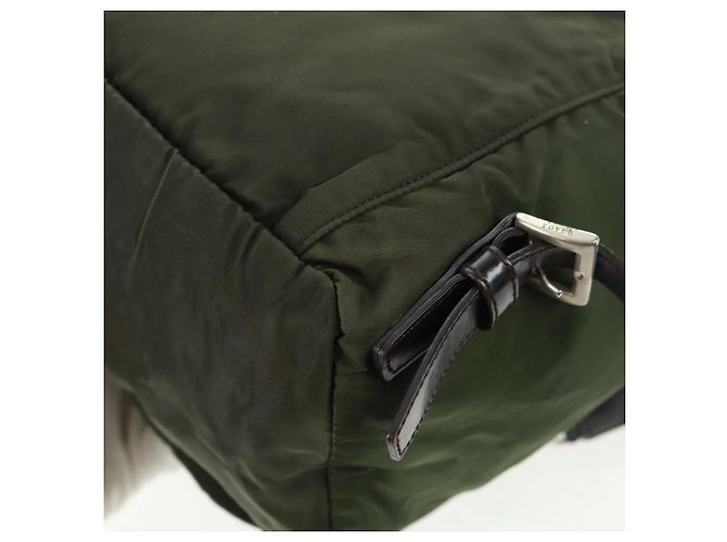 PRADA Rucksack aus Nylon grün silber authentisch 161420 - Ansicht 18
