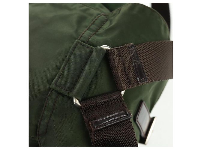 PRADA Rucksack aus Nylon grün silber authentisch 161420 - Ansicht 19