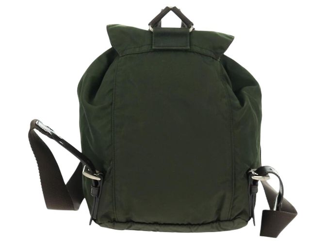 PRADA Rucksack aus Nylon grün silber authentisch 161420 - Ansicht 2