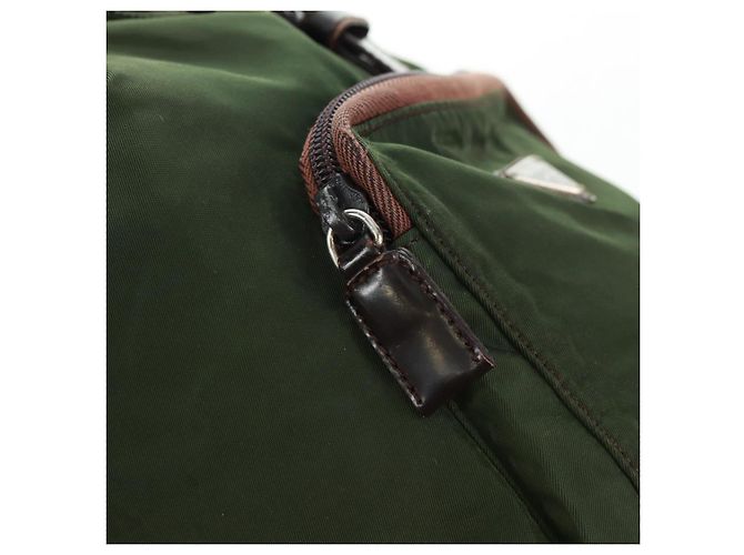 PRADA Rucksack aus Nylon grün silber authentisch 161420 - Ansicht 20