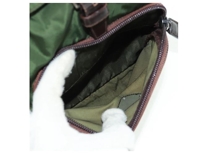 PRADA Rucksack aus Nylon grün silber authentisch 161420 - Ansicht 21
