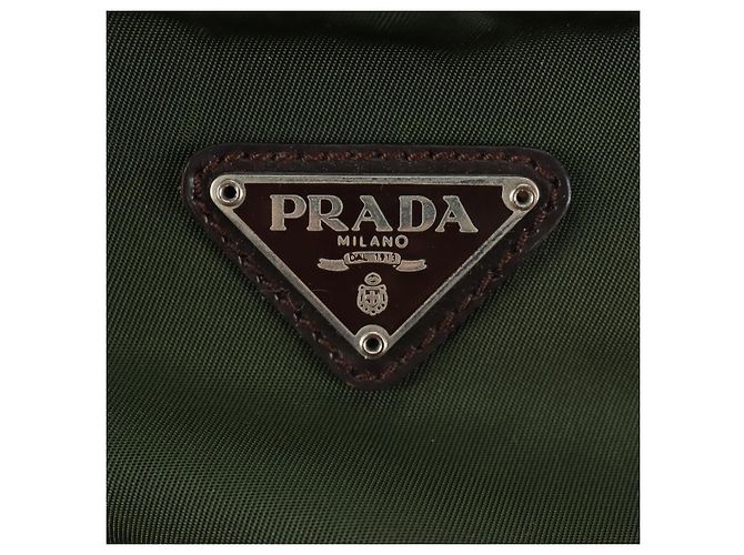 PRADA Rucksack aus Nylon grün silber authentisch 161420 - Ansicht 22