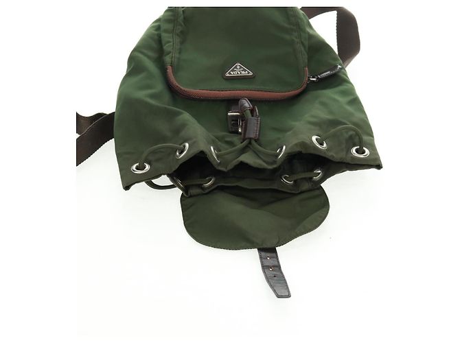 PRADA Rucksack aus Nylon grün silber authentisch 161420 - Ansicht 23