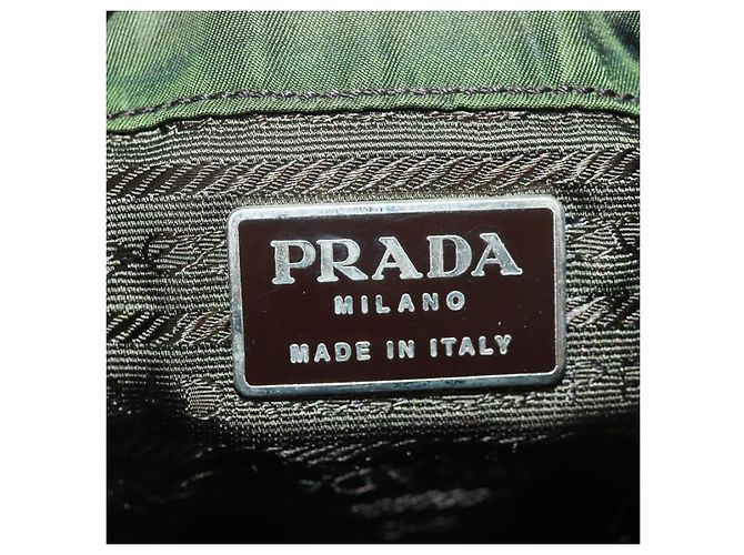 PRADA Rucksack aus Nylon grün silber authentisch 161420 - Ansicht 24