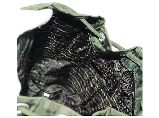 PRADA Rucksack aus Nylon grün silber authentisch 161420 - Ansicht 25