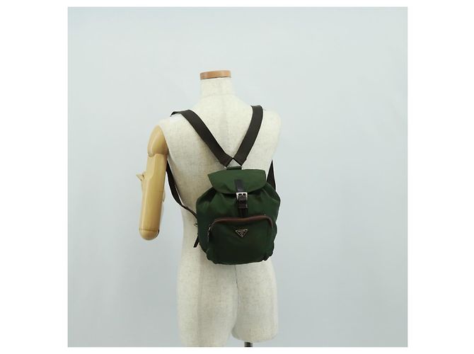 PRADA Rucksack aus Nylon grün silber authentisch 161420 - Ansicht 27