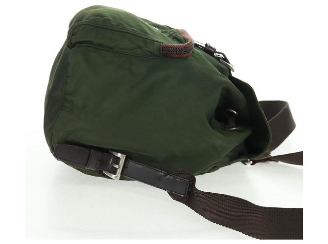 PRADA Rucksack aus Nylon grün silber authentisch 161420 - Ansicht 4
