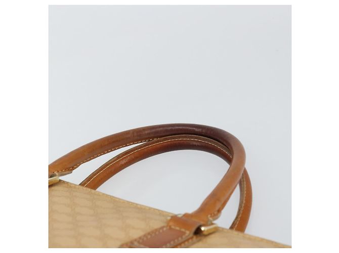 Céline Borsa a mano in tela Macadam CELINE PVC Beige Oro Auth 161381 D'oro - vista 14