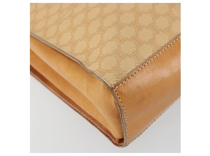 Céline Borsa a mano in tela Macadam CELINE PVC Beige Oro Auth 161381 D'oro - vista 16