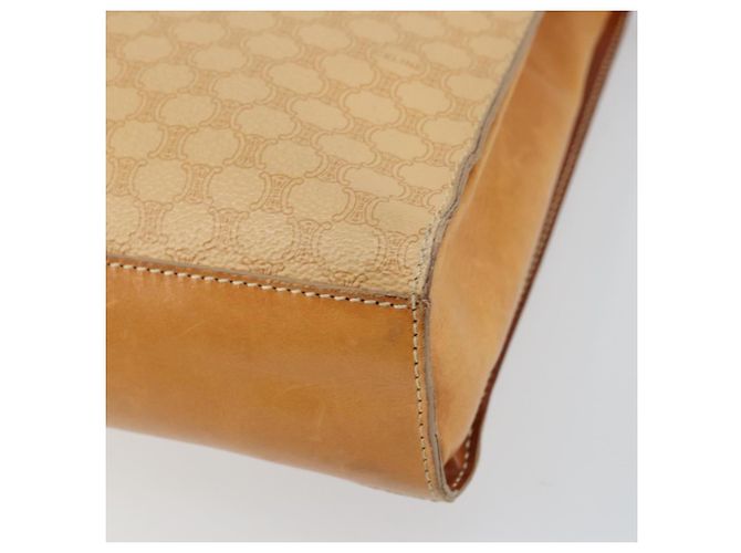 Céline Borsa a mano in tela Macadam CELINE PVC Beige Oro Auth 161381 D'oro - vista 17