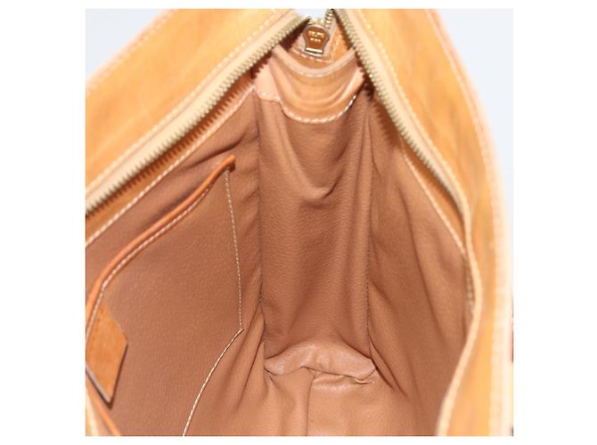 Céline Borsa a mano in tela Macadam CELINE PVC Beige Oro Auth 161381 D'oro - vista 19