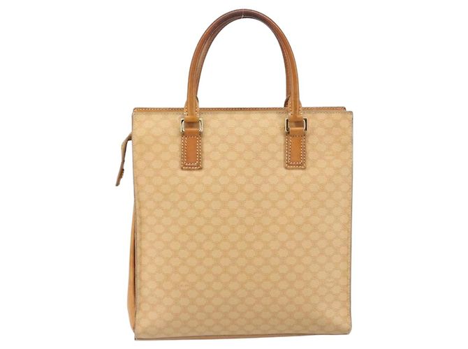 Céline Borsa a mano in tela Macadam CELINE PVC Beige Oro Auth 161381 D'oro - vista 2