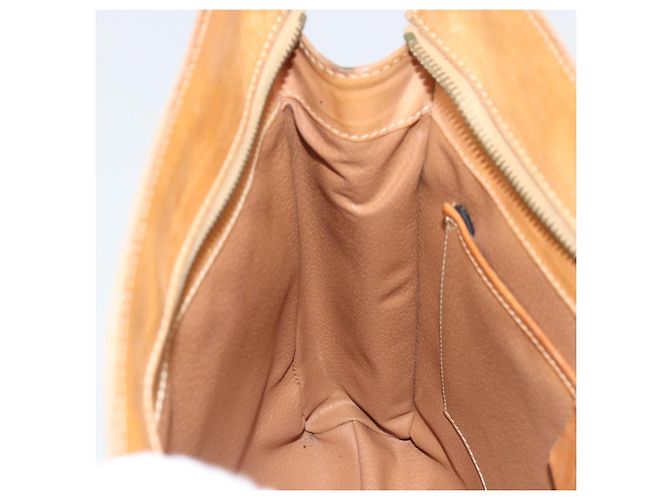 Céline Borsa a mano in tela Macadam CELINE PVC Beige Oro Auth 161381 D'oro - vista 20