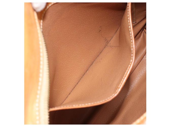 Céline Borsa a mano in tela Macadam CELINE PVC Beige Oro Auth 161381 D'oro - vista 21