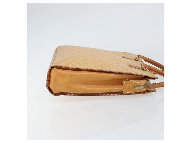 Céline Borsa a mano in tela Macadam CELINE PVC Beige Oro Auth 161381 D'oro - vista 3