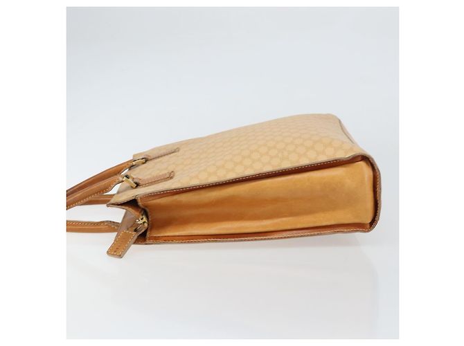 Céline Borsa a mano in tela Macadam CELINE PVC Beige Oro Auth 161381 D'oro - vista 4