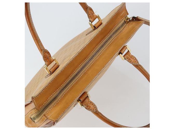 Céline Borsa a mano in tela Macadam CELINE PVC Beige Oro Auth 161381 D'oro - vista 6