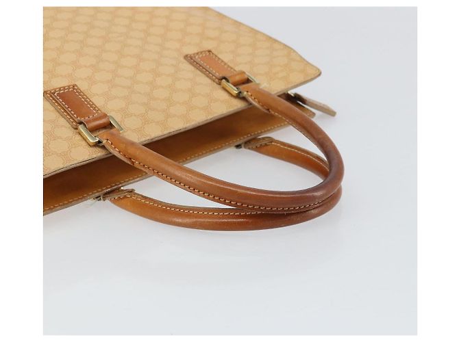 Céline Borsa a mano in tela Macadam CELINE PVC Beige Oro Auth 161381 D'oro - vista 7