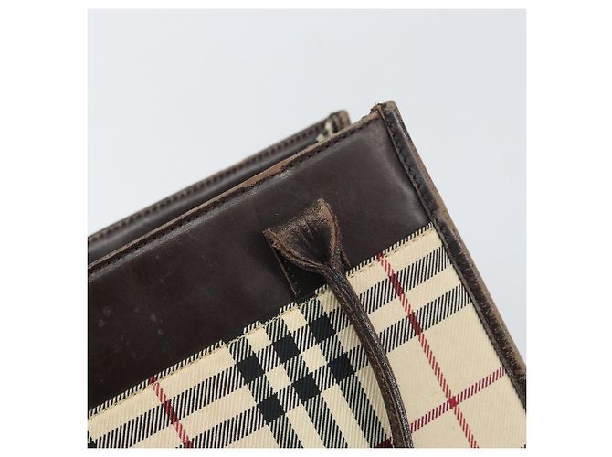 Burberry Nova Check Handtasche aus Canvas Blau Silber Authentisch 161282 - Ansicht 10