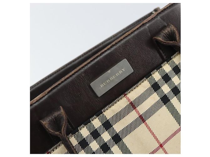 Burberry Nova Check Handtasche aus Canvas Blau Silber Authentisch 161282 - Ansicht 11