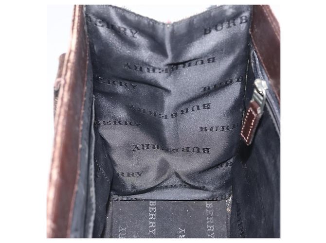 Burberry Nova Check Handtasche aus Canvas Blau Silber Authentisch 161282 - Ansicht 18