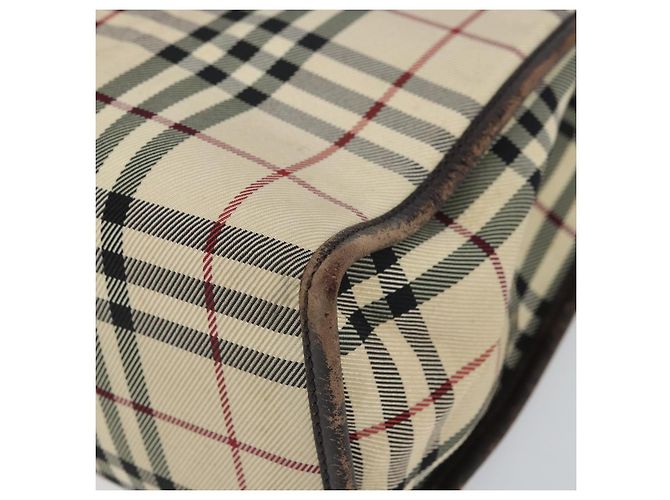 Burberry Nova Check Handtasche aus Canvas Blau Silber Authentisch 161282 - Ansicht 9