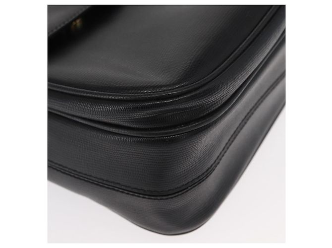 Céline Borsa a Spalla CELINE Circle in Pelle Nera e Oro Auth 161504 Nero D'oro - vista 10