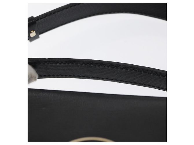 Céline Borsa a Spalla CELINE Circle in Pelle Nera e Oro Auth 161504 Nero D'oro - vista 14