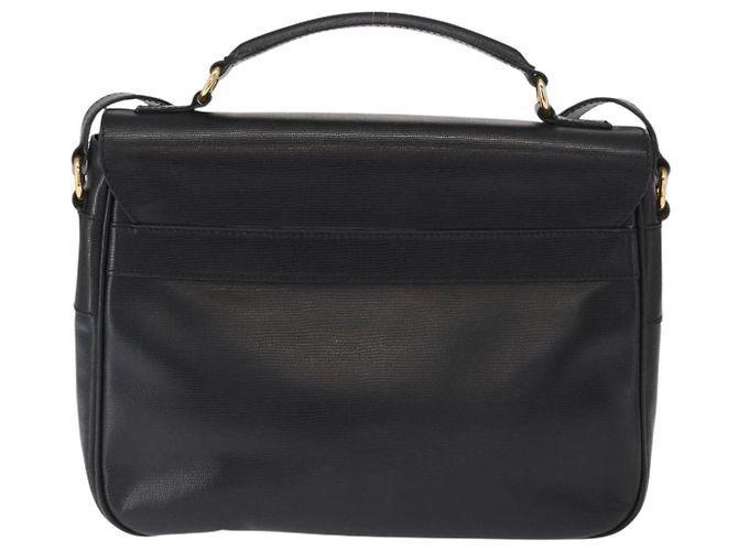 Céline Borsa a Spalla CELINE Circle in Pelle Nera e Oro Auth 161504 Nero D'oro - vista 2