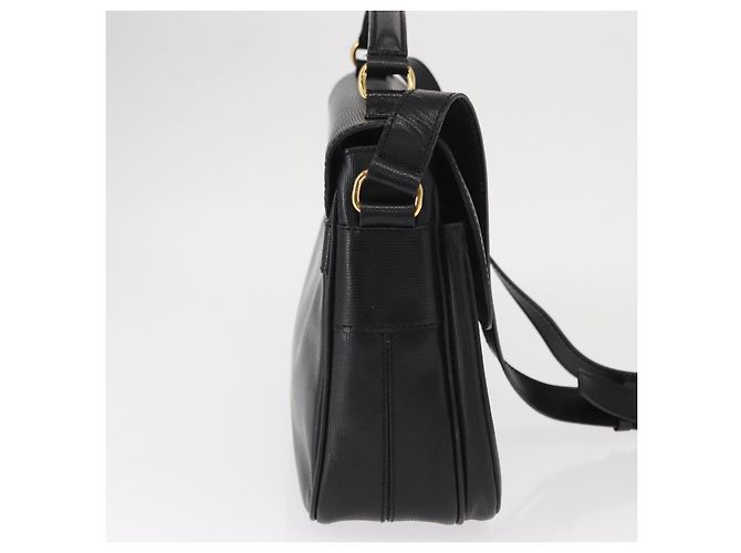 Céline Borsa a Spalla CELINE Circle in Pelle Nera e Oro Auth 161504 Nero D'oro - vista 4