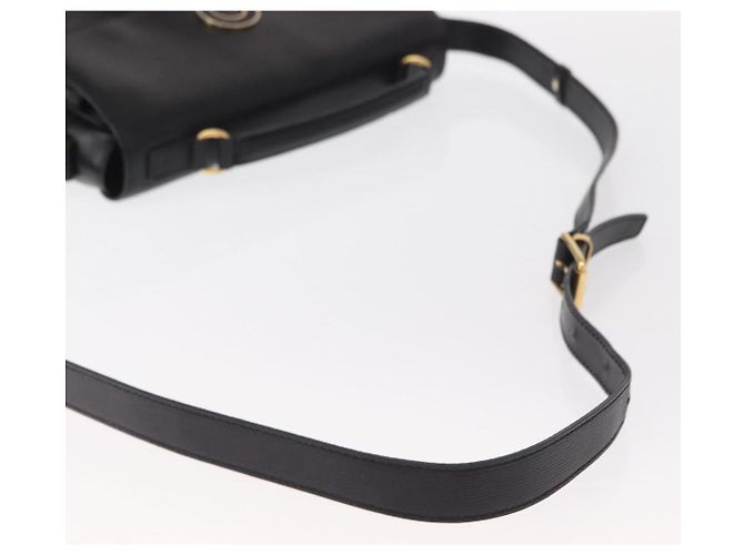 Céline Borsa a Spalla CELINE Circle in Pelle Nera e Oro Auth 161504 Nero D'oro - vista 8
