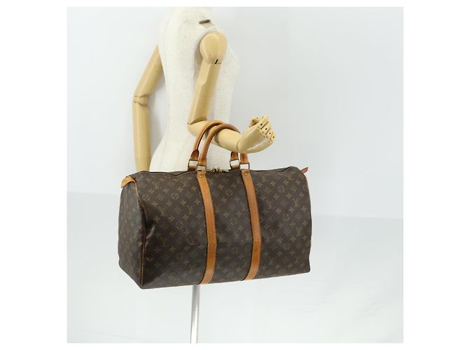LOUIS VUITTON Borsa Boston Monogram Keepall 50 M41426 Auth LV am10370 Monogramma - vista 21