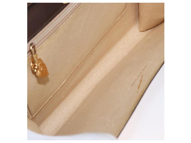 Borsa a Spalla in Pelle Marrone Scuro Gucci Oro 406 004 2008 Auth 161069 D'oro - vista 11