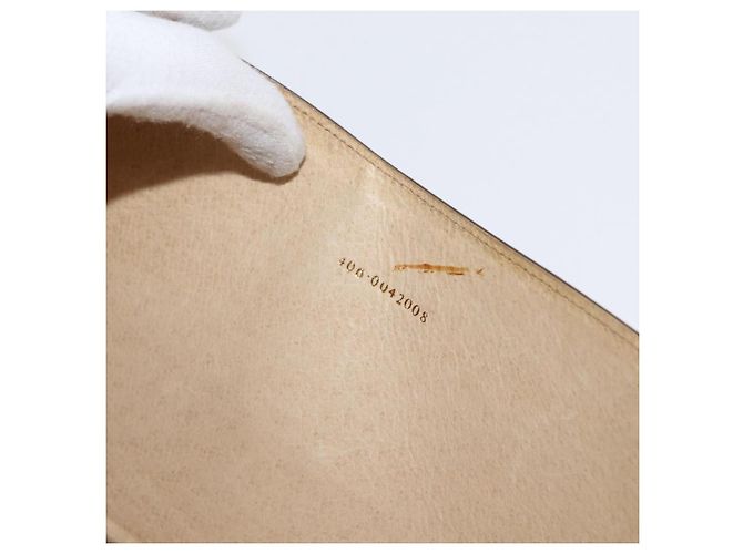 Borsa a Spalla in Pelle Marrone Scuro Gucci Oro 406 004 2008 Auth 161069 D'oro - vista 12